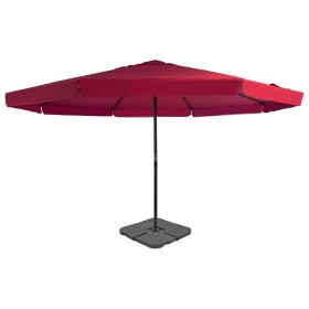 Garden umbrella with portable red base by vidaXL, Umbrellas - Ref: Foro24-276325, Price: 352,99 €, Discount: %