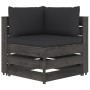 5-piece garden furniture with gray impregnated wood cushions by vidaXL, Garden sets - Ref: Foro24-3068247, Price: 436,99 €, D...