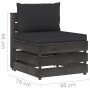 5-piece garden furniture with gray impregnated wood cushions by vidaXL, Garden sets - Ref: Foro24-3068247, Price: 436,99 €, D...