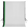 Studio kit with 3 cotton backdrops with adjustable structure 3x3 m by vidaXL, studio montages - Ref: Foro24-275418, Price: 13...