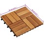 Acacia porch tiles 20 pieces 30x30 cm by vidaXL, Floors and carpets - Ref: Foro24-271792, Price: 89,07 €, Discount: %