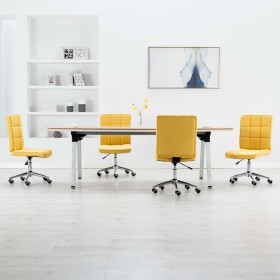 Dining chairs 4 units yellow fabric by vidaXL, dining chairs - Ref: Foro24-279587, Price: 213,84 €, Discount: %