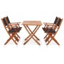 Set de comedor para jardín 5 pzas madera maciza eucalipto negro de vidaXL, Conjuntos de jardín - Ref: Foro24-278909, Precio: ...