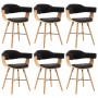 Dining chairs 6 pcs synthetic leather and black curved wood by vidaXL, dining chairs - Ref: Foro24-279494, Price: 622,42 €, D...