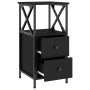 Nightstands 2 pcs engineered wood black 34x35.5x70 cm by vidaXL, Nightstands - Ref: Foro24-825944, Price: 104,41 €, Discount: %