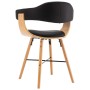 Dining chairs 6 pcs synthetic leather and black curved wood by vidaXL, dining chairs - Ref: Foro24-279494, Price: 622,42 €, D...