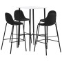 Juego de mesa alta y taburetes 5 piezas tela negra de vidaXL, muebles para cocinas y comedores - Ref: Foro24-3050017, Precio:...