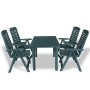 Garden dining set 5 pieces green plastic by vidaXL, Garden sets - Ref: Foro24-275079, Price: 454,06 €, Discount: %