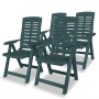 Garden dining set 5 pieces green plastic by vidaXL, Garden sets - Ref: Foro24-275079, Price: 454,06 €, Discount: %