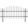 Garden fence with black steel spearheads (0.75-1)x11.9 m by vidaXL, fence panels - Ref: Foro24-277718, Price: 402,99 €, Disco...