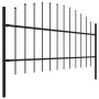 Garden fence with black steel spearheads (0.75-1)x11.9 m by vidaXL, fence panels - Ref: Foro24-277718, Price: 402,99 €, Disco...