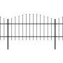 Garden fence with black steel spearheads (1-1.25)x8.5 m by vidaXL, fence panels - Ref: Foro24-277725, Price: 471,37 €, Discou...