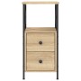 Mesita noche 2 uds madera ingeniería roble Sonoma 34x35,5x70 cm de vidaXL, Mesitas de noche - Ref: Foro24-825946, Precio: 122...