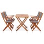 Garden dining set 5 pieces solid wood eucalyptus gray by vidaXL, Garden sets - Ref: Foro24-278907, Price: 389,99 €, Discount: %