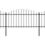 Garden fence with black steel spearhead (1.25-1.5)x11.9m by vidaXL, fence panels - Ref: Foro24-277736, Price: 596,48 €, Disco...