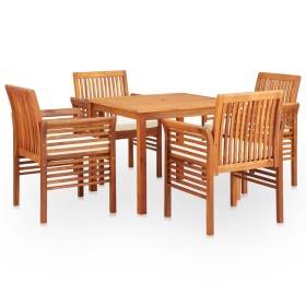 Garden dining set 5 pieces and solid acacia wood cushions by vidaXL, Garden sets - Ref: Foro24-278896, Price: 566,03 €, Disco...