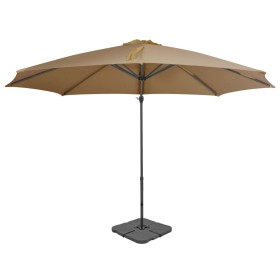 Garden umbrella with portable taupe base by vidaXL, Umbrellas - Ref: Foro24-276334, Price: 315,07 €, Discount: %