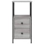 Mesitas noche 2 uds madera ingeniería gris Sonoma 34x35,5x70 cm de vidaXL, Mesitas de noche - Ref: Foro24-825950, Precio: 132...