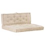 Kissen für Palettenmöbel 2 Einheiten beige Baumwolle von vidaXL, Kissen für Stühle und Sofas - Ref: Foro24-3053637, Preis: 15...