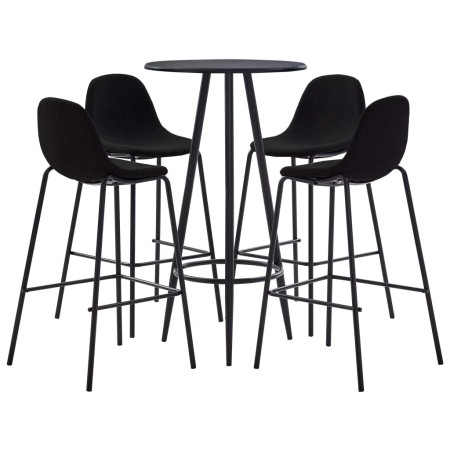 Juego de mesa alta y taburetes 5 piezas tela negro de vidaXL, muebles para cocinas y comedores - Ref: Foro24-3051130, Precio:...