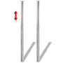 Telescopic table legs 4 units chrome 710 mm-1100 mm by vidaXL, Table legs - Ref: Foro24-3051486, Price: 93,94 €, Discount: %