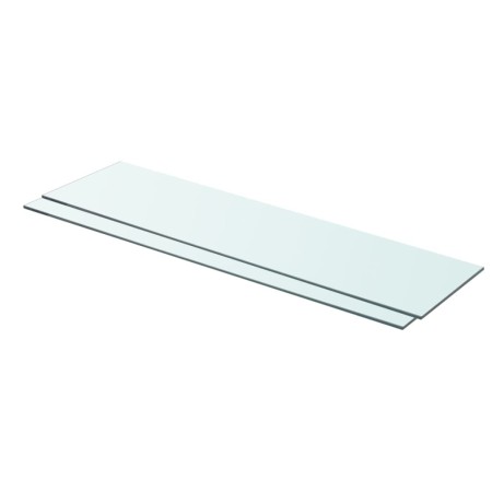 Shelves 2 units transparent glass panel 80x20 cm by vidaXL, Shelves and shelves - Ref: Foro24-3051574, Price: 32,91 €, Discou...