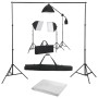 Fotostudio-Set mit Softbox-Scheinwerfern und Hintergrund von vidaXL, Blitze und Studiobeleuchtung - Ref: Foro24-3055077, Prei...