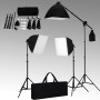 Fotostudio-Set mit Softbox-Scheinwerfern und Hintergrund von vidaXL, Blitze und Studiobeleuchtung - Ref: Foro24-3055077, Prei...