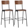 High table set with stools 3 pieces black steel by vidaXL, Furniture sets for kitchens and dining rooms - Ref: Foro24-276847,...