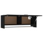 Armario de madera contrachapada negro 100x32,5x35 cm de vidaXL, Armarios roperos - Ref: Foro24-808234, Precio: 56,06 €, Descu...