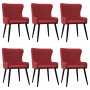 Dining chairs 6 units burgundy fabric by vidaXL, dining chairs - Ref: Foro24-278821, Price: 418,99 €, Discount: %