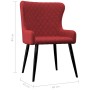 Sillas de comedor 6 unidades tela burdeos de vidaXL, Sillas de comedor - Ref: Foro24-278821, Precio: 418,99 €, Descuento: %