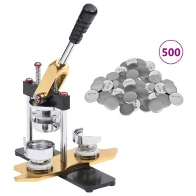 Badge making machine with 500 pieces of 37 mm badges by vidaXL, Crafts - Ref: Foro24-3056506, Price: 165,47 €, Discount: %