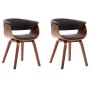 Dining chairs 2 units curved wood and gray fabric by vidaXL, dining chairs - Ref: Foro24-278727, Price: 328,65 €, Discount: %