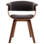 Dining chairs 2 units curved wood and gray fabric by vidaXL, dining chairs - Ref: Foro24-278727, Price: 328,65 €, Discount: %