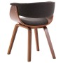 Dining chairs 2 units curved wood and gray fabric by vidaXL, dining chairs - Ref: Foro24-278727, Price: 328,65 €, Discount: %