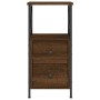 Nightstand 2 pcs oak brown engineered wood 34x35.5x70 cm by vidaXL, Nightstands - Ref: Foro24-825952, Price: 107,47 €, Discou...