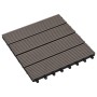 WPC porch tiles 30x30 cm 2 m² dark brown 22 units by vidaXL, Floors and carpets - Ref: Foro24-277802, Price: 114,99 €, Discou...