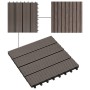 WPC porch tiles 30x30 cm 2 m² dark brown 22 units by vidaXL, Floors and carpets - Ref: Foro24-277802, Price: 114,99 €, Discou...