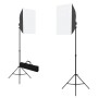 Fotostudio-Set mit Softbox-Lichtern und Hintergrund von vidaXL, Blitze und Studiobeleuchtung - Ref: Foro24-3055055, Preis: 14...