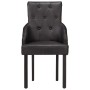 Dining chairs 6 units black genuine goat leather by vidaXL, dining chairs - Ref: Foro24-3056700, Price: 1,00 €, Discount: %