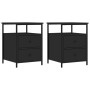 Mesitas de noche 2 uds madera de ingeniería negro 44x45x60 cm de vidaXL, Mesitas de noche - Ref: Foro24-826004, Precio: 127,2...