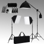 Fotostudio-Set mit Softbox-Scheinwerfern und Hintergrund von vidaXL, Blitze und Studiobeleuchtung - Ref: Foro24-3055072, Prei...