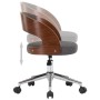 Bentwood and Gray Fabric Swivel Office Chair by vidaXL, Office chairs - Ref: Foro24-3054846, Price: 132,99 €, Discount: %