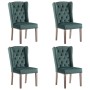 Dining chairs 4 units dark green velvet by vidaXL, dining chairs - Ref: Foro24-3055854, Price: 724,44 €, Discount: %