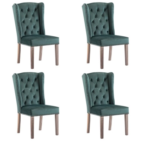 Dining chairs 4 units dark green velvet by vidaXL, dining chairs - Ref: Foro24-3055854, Price: 724,44 €, Discount: %