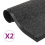 Rectangular knotted entrance mats 2 pcs gray 90x150 cm by vidaXL, Doormats - Ref: Foro24-3051613, Price: 55,84 €, Discount: %