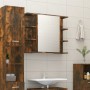 Armario con espejo baño madera roble ahumado 80x20,5x64 cm de vidaXL, Tocadores de baño - Ref: Foro24-815522, Precio: 84,60 €...