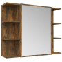 Armario con espejo baño madera roble ahumado 80x20,5x64 cm de vidaXL, Tocadores de baño - Ref: Foro24-815522, Precio: 84,60 €...