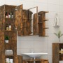 Armario con espejo baño madera roble ahumado 80x20,5x64 cm de vidaXL, Tocadores de baño - Ref: Foro24-815522, Precio: 84,60 €...